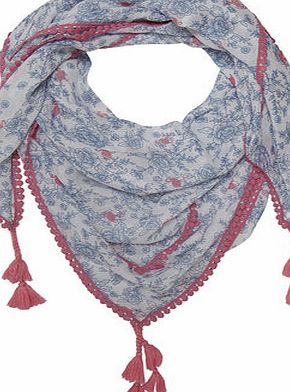 Dorothy Perkins Womens Blue Flamingo Square Scarf- Blue DP11151620