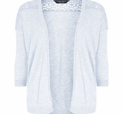 Dorothy Perkins Womens Blue Floral Yoke Detail Cardigan- Blue