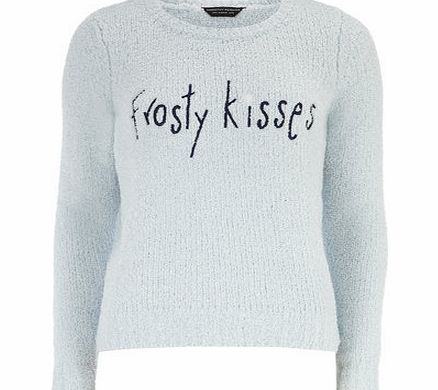 Dorothy Perkins Womens Blue Frosty Kisses Jumper- Blue DP55156820
