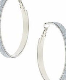 Dorothy Perkins Womens Blue Glitter Hoop Earring- Blue DP49815782