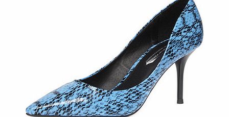 Dorothy Perkins Womens Blue high pointed court shoes- Blue