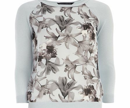 Dorothy Perkins Womens Blue Lily Front Jumper- Blue DP55303055