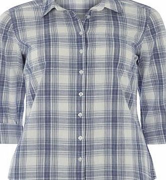 Dorothy Perkins Womens Blue Linear Check Shirt- Blue DP67202810