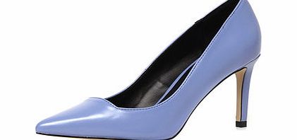 Dorothy Perkins Womens Blue mid height pointed court shoes- Blue