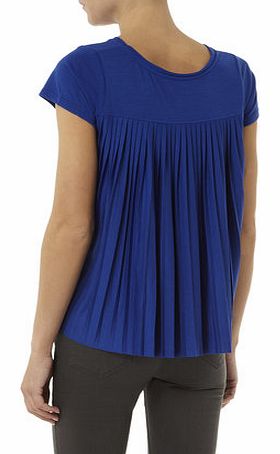 Dorothy Perkins Womens Blue Pleat Back Tee- Cobalt DP56380750