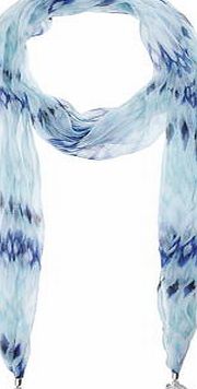 Dorothy Perkins Womens Blue Printed Scarf- Blue DP49815907