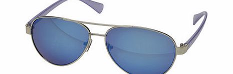Dorothy Perkins Womens Blue Revo Angel Aviator Sunglasses- Blue