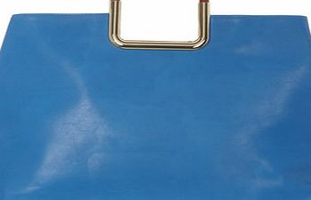 Dorothy Perkins Womens Blue square handle tote bag- Blue