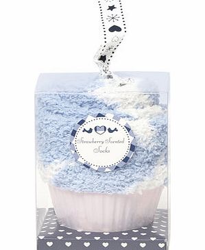 Dorothy Perkins Womens Blue Star Scented Cupcake Socks- Blue