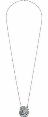 Dorothy Perkins Womens Blue Stone Long Necklace- Silver DP49814530