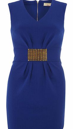 Dorothy Perkins Womens Blue Stud Detail Dress- Blue DP61400102
