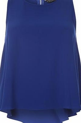 Dorothy Perkins Womens Blue Textured Sleeveless Top- Blue