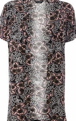 Dorothy Perkins Womens Blush and black boho kimono- Pink