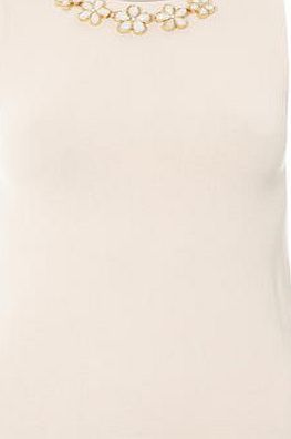 Dorothy Perkins Womens Blush Embellished Knit Vest Top- Pink