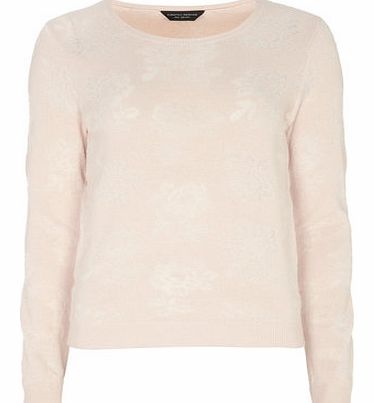 Dorothy Perkins Womens Blush Floral Jacquard Jumper- Pink