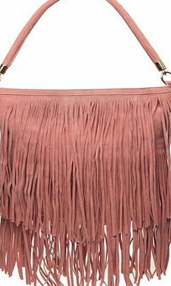 Dorothy Perkins Womens Blush Fringe Detail Shoulder- Pink