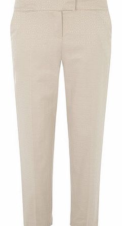 Womens Blush Jacquard Skinny Trousers- Blush