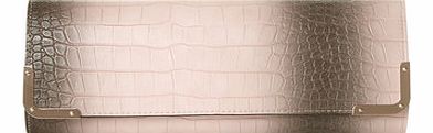 Dorothy Perkins Womens Blush ombre croc clutch bag- Pink