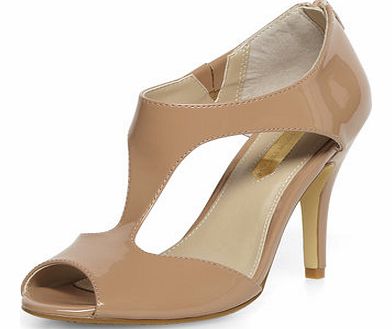 Dorothy Perkins Womens Blush open peep toe court shoes- Blush