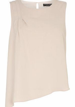 Dorothy Perkins Womens Blush Satin Pleat Shell Top- Pink