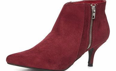 Womens Bordeaux pointed ankle boots- Cream
