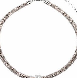 Dorothy Perkins Womens Bronze Stuffed Mesh Necklace- Silver