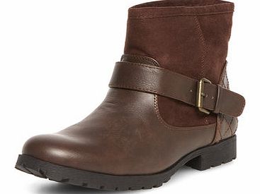 Dorothy Perkins Womens Brown ankle biker boots- Brown DP19877543