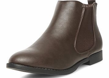 Dorothy Perkins Womens Brown wide fit chelsea boots- Brown
