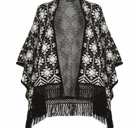 Womens Brushed Geo Blanket- Black DP55311430