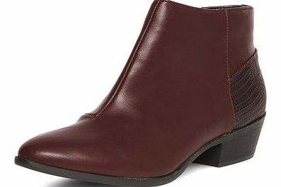 Dorothy Perkins Womens Burgundy point ankle boots- Burgundy