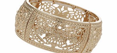 Dorothy Perkins Womens Butterfly Lace Gold Bracelet- Gold