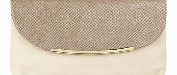 Dorothy Perkins Womens Champagne curve bar clutch bag- White