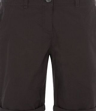 Dorothy Perkins Womens Charchol cotton Knee shorts- Grey