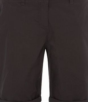 Dorothy Perkins Womens Charchol Poplin Knee Short- Grey DP74422963