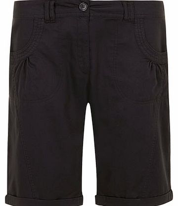 Dorothy Perkins Womens Charcoal Sateen Shorts- Grey DP74417663