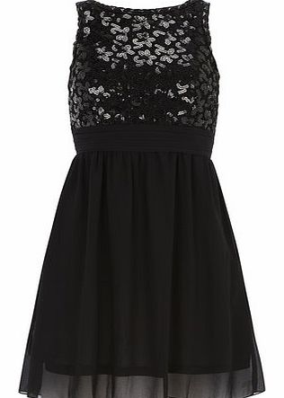 Dorothy Perkins Womens Chase 7 Black Sequin Embellished Dress-
