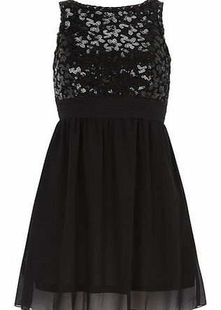 Womens Chase 7 Black Sequin Embellished Dress-