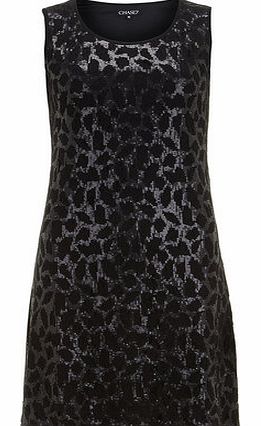 Dorothy Perkins Womens Chase 7 Black Sequin Lace Dress- Black