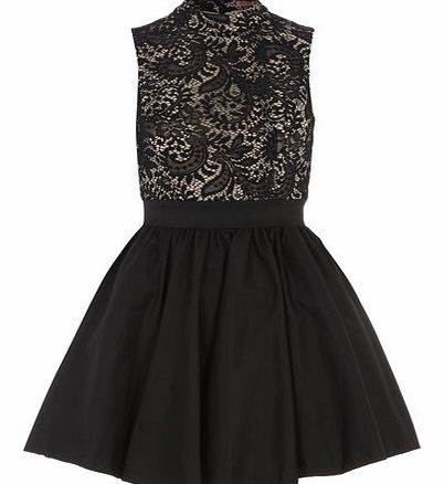 Dorothy Perkins Womens Chi Chi Lace turtle neck skater dress-