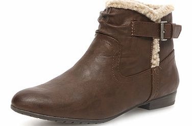 Dorothy Perkins Womens Chocolate casual ankle boots- Chocolate