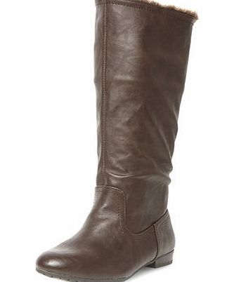Dorothy Perkins Womens Chocolate knee-high boots- Chocolate