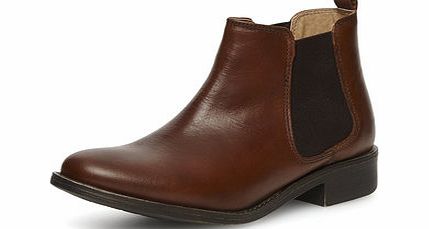 Dorothy Perkins Womens Chocolate leather boots- Chocolate