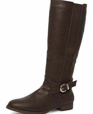 Dorothy Perkins Womens Chocolate Riding Boots- Brown DP22246753