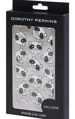 Dorothy Perkins Womens Clear Panda Print iPhone Cover- Clear