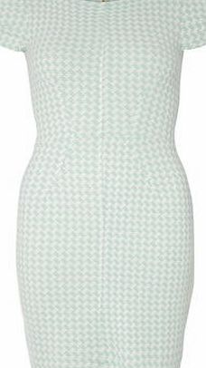 Dorothy Perkins Womens Closet Mint Tetris Bodycon Dress- Green