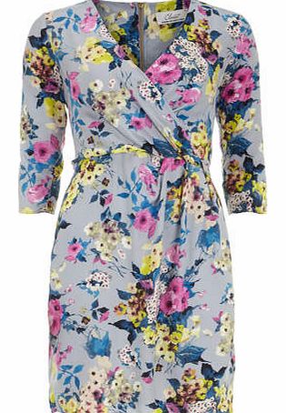 Dorothy Perkins Womens Closet Multi Floral Tie Front Dress- Fl