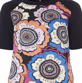 Dorothy Perkins Womens Closet Multi Retro Zip Back Top- Multi