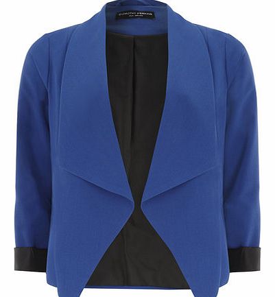 Dorothy Perkins Womens Cobalt Blue Textured Waterfall Jacket-
