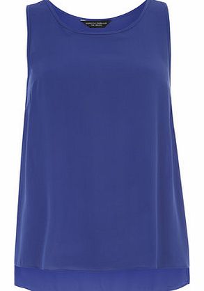 Dorothy Perkins Womens Cobalt High Neck Vest Top- Cobalt
