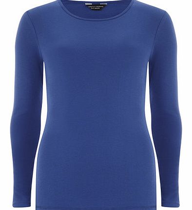 Dorothy Perkins Womens Cobalt longsleeve crew top- Cobalt